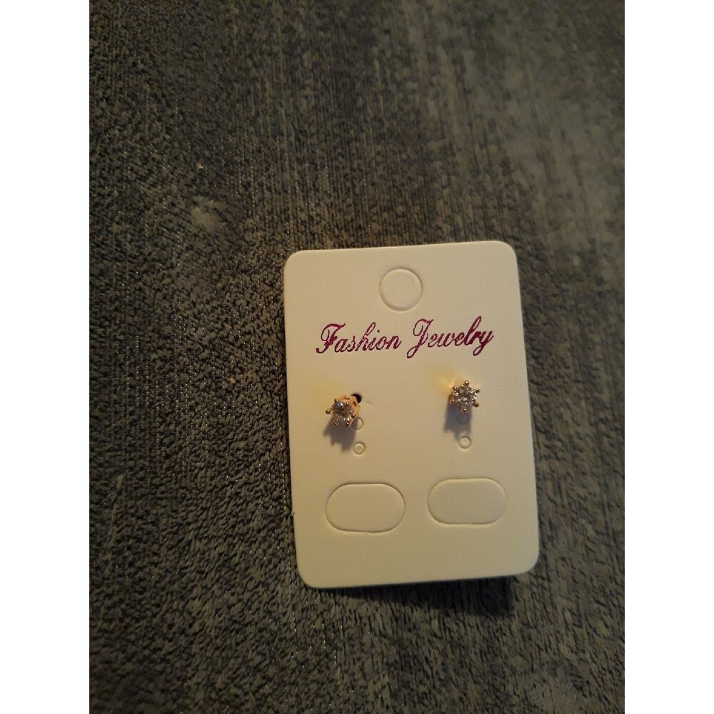 Stainless Steel Cz Earrings 3mm